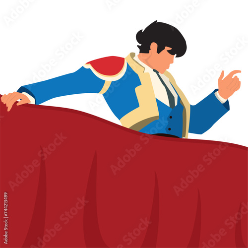 Isolated typical spanish bullfighter Spanish culture Vector