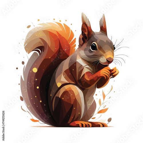 Experience the vibrant realism of our colored squirrel illustration, capturing the charm and agility of this beloved woodland creature in vivid detail. 