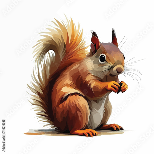 Experience the vibrant realism of our colored squirrel illustration, capturing the charm and agility of this beloved woodland creature in vivid detail. 