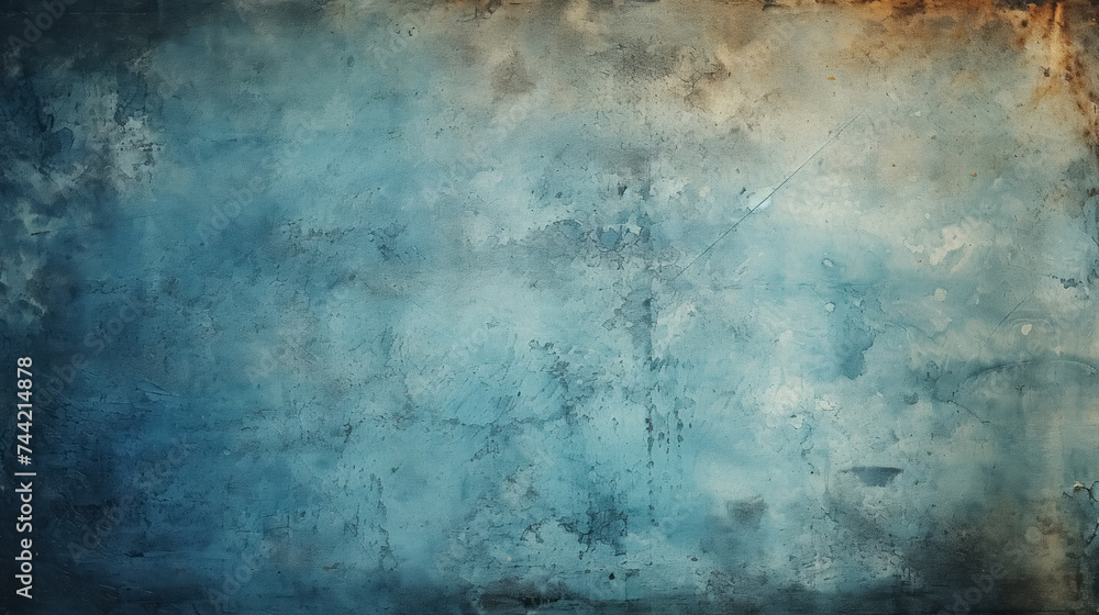 Gritty and bold, grunge blue texture abstract background with distressed effect, aged feel reminiscent of concrete walls