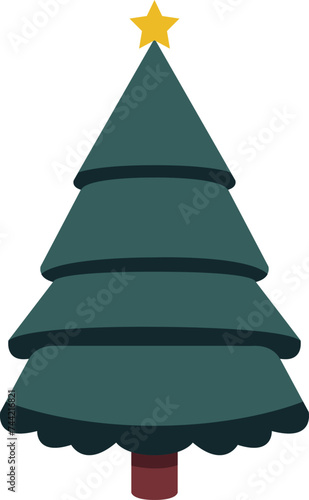 Christmas tree decoration illustration