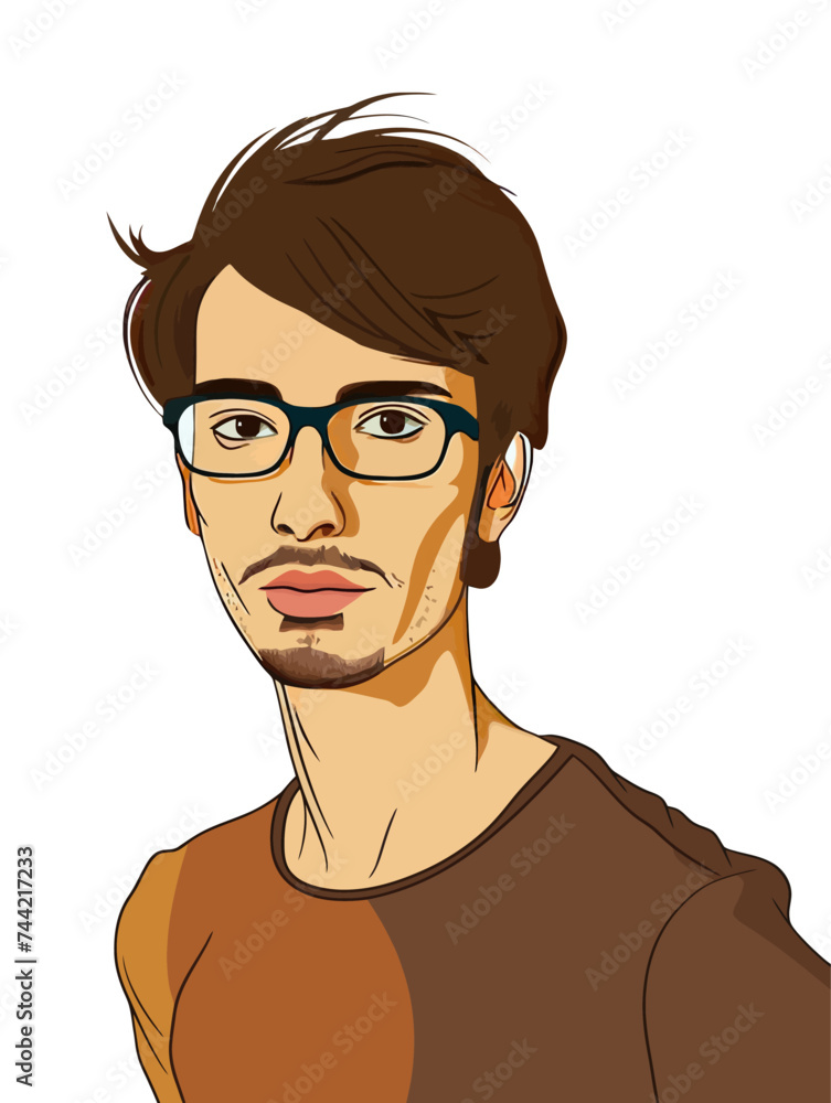Vector male image of a husband, friend, co-worker Vector male image of a husband, friend, co-worker