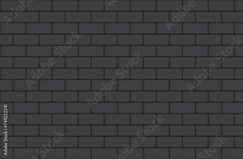 Black kitchen tiles background. vector