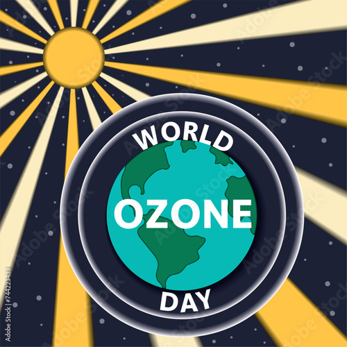 World ozone day Poster Vector