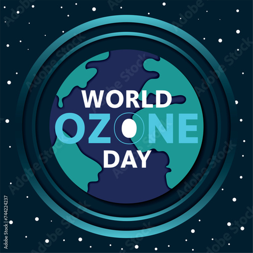 World ozone day Poster Vector