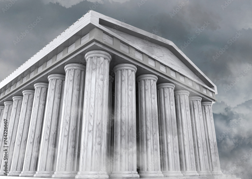 Fototapeta premium Ancient Greek temple - 3D