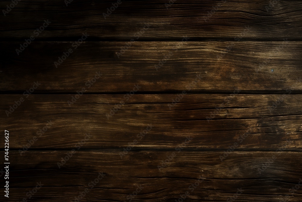 Naklejka premium Dark Brown Rustic Weathered Wooden Background Texture for Warmth and Character