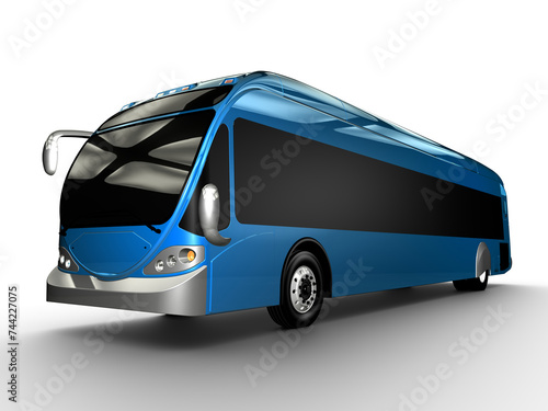 City bus design of the future on white background