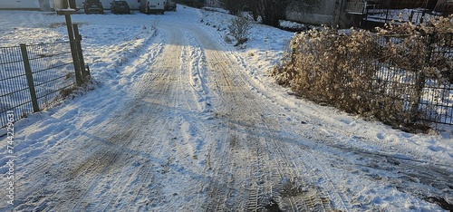 snow on a field.