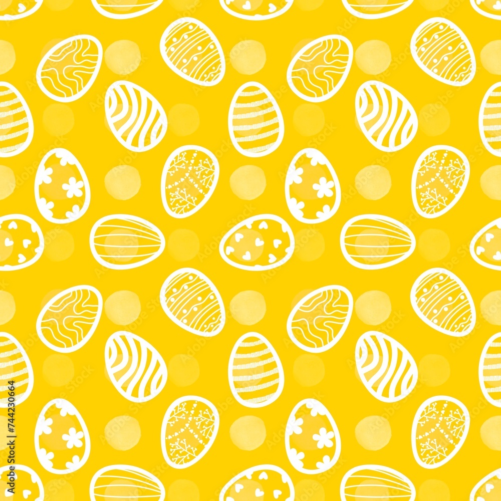 Cartoon Easter eggs seamless polka dots pattern for fabrics and linens and kids clothes print and spring accessories Cartoon Easter eggs seamless polka dots pattern for fabrics and linens and kids clothes print and spring accessories