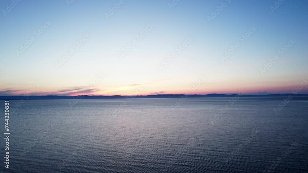Panoramic drone view of the Saint Lawrence River Panoramic drone view of the Saint Lawrence River