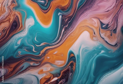 Fluid Art Abstract colorful background wallpaper Mixing paints Modern art Marble texture smooth mix of colors