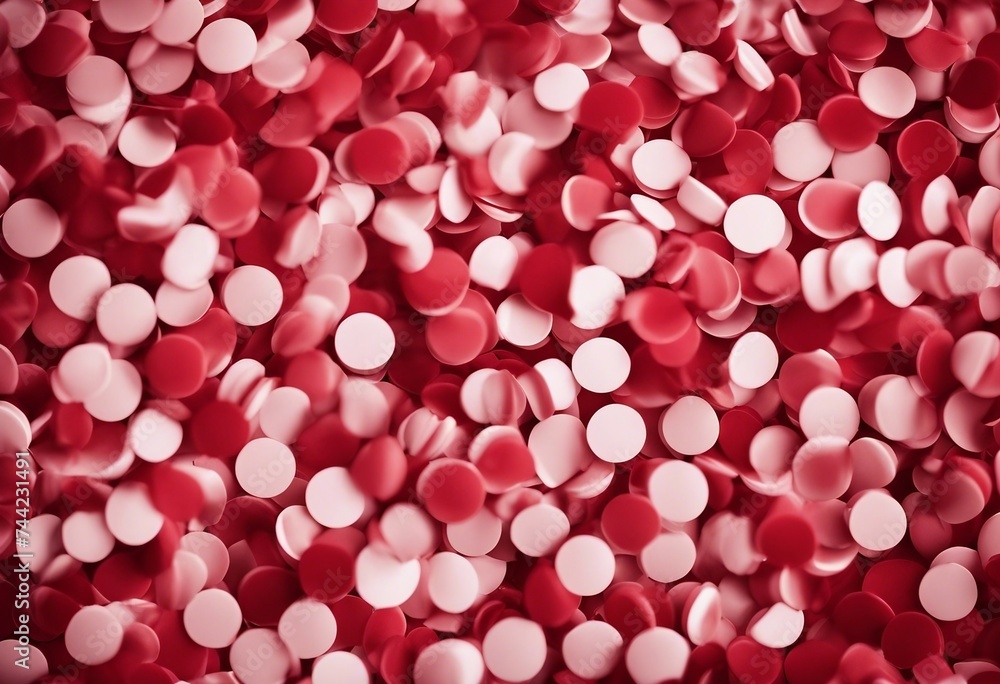 Red and white particles background