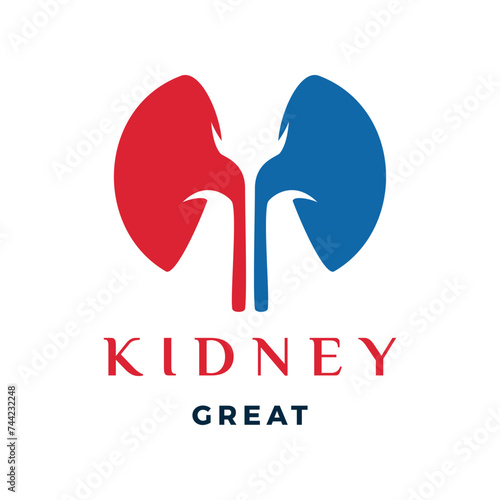 Kidney Icon Logo Design Template