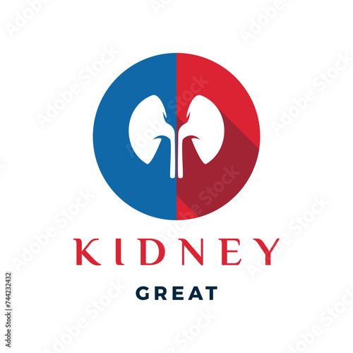 Kidney Icon Logo Design Template