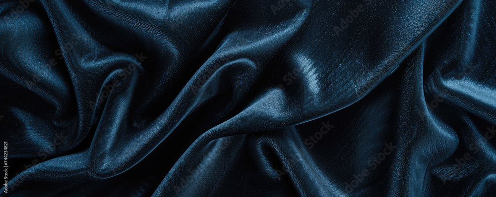 Fototapeta premium dark blue satin background