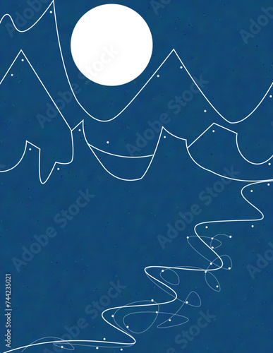 Mountainous Ocean Night