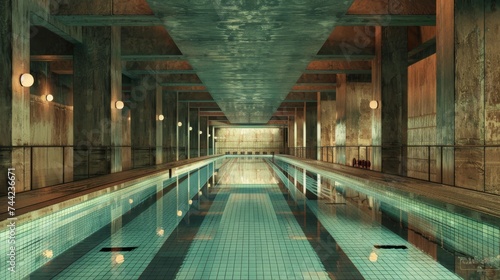 Liminal Space Artistic Industrial Pool