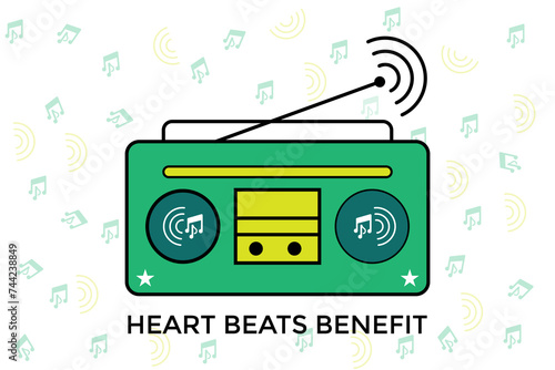Audio, music, media streaming service equipment icon vector.