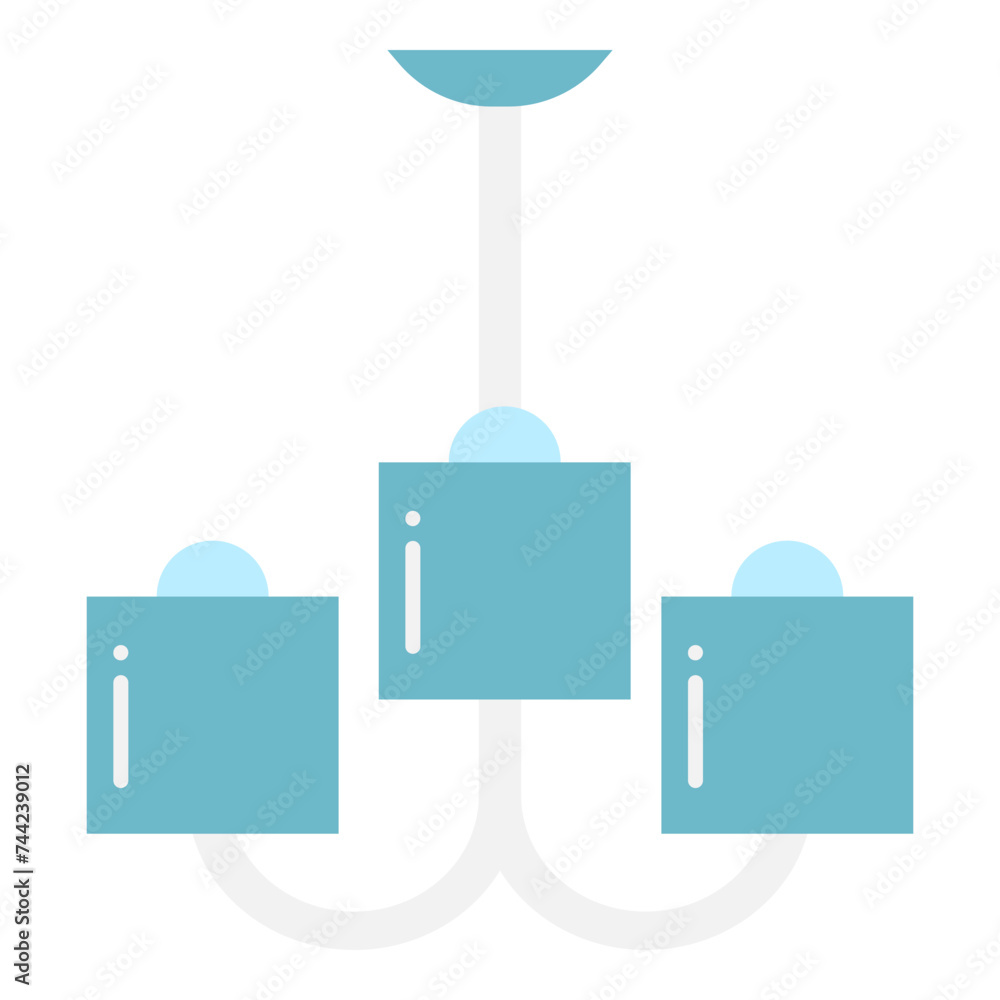 Illustration of Ceiling Light design Flat Icon Illustration of Ceiling Light design Flat Icon