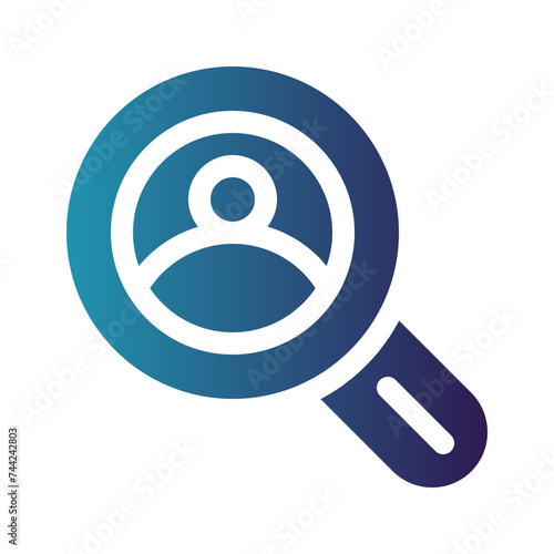 headhunter flat gradient icon