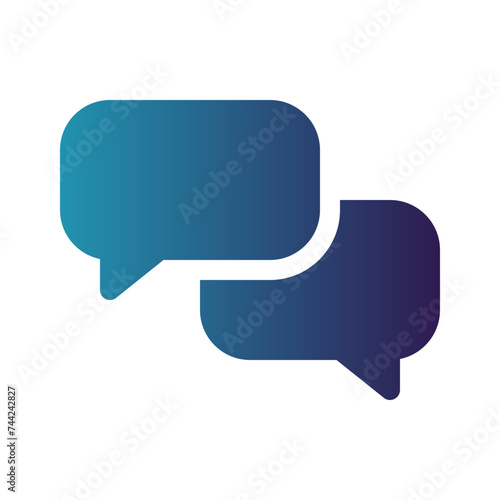 communication flat gradient icon