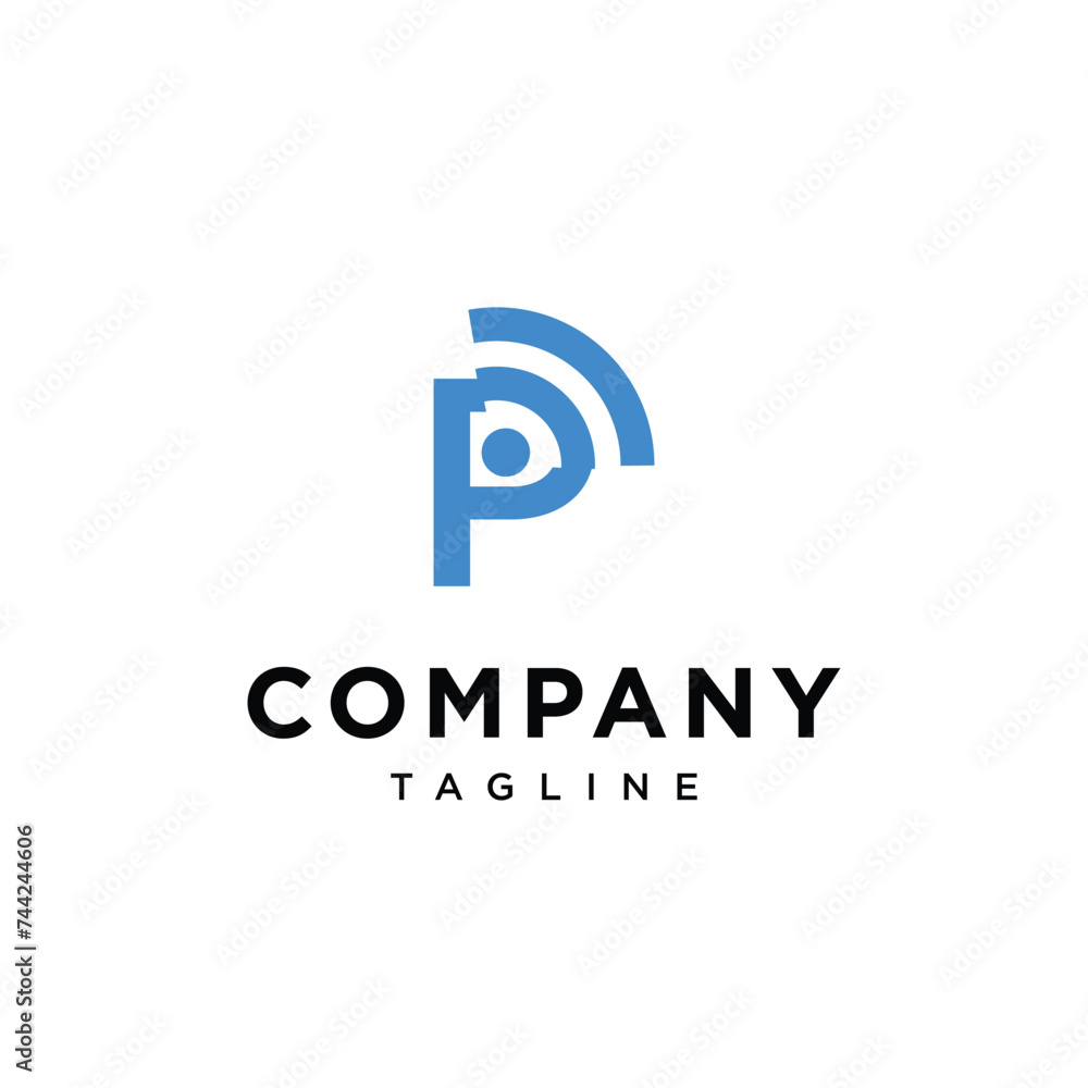 Letter P Signal Logo icon vector template eps Letter P Signal Logo icon vector template eps