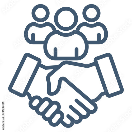 Corporate Alliance Icon Element For Design
