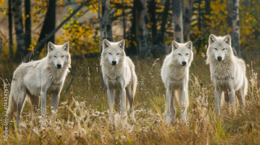 Obraz premium white wolves