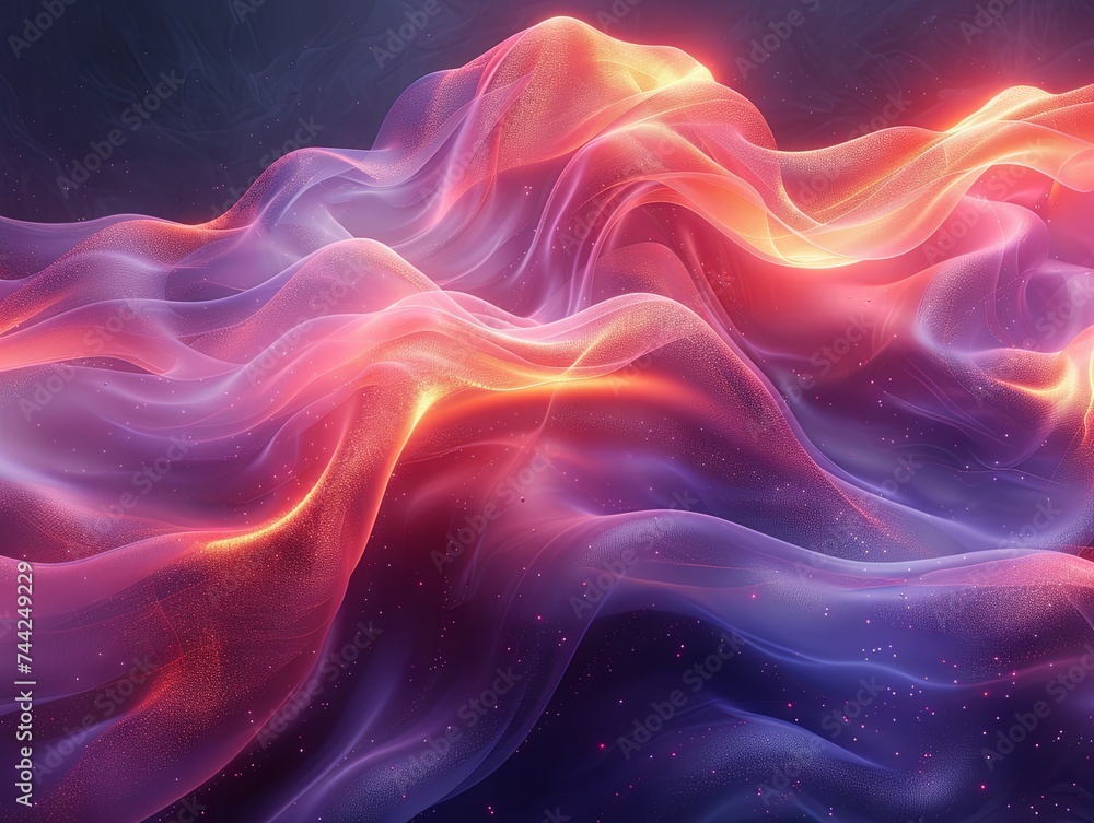 psychedelic abstract twilight background texture, in the style of free-flowing lines, abstract organic shapes, glowing neon. Generative AI psychedelic abstract twilight background texture, in the style of free-flowing lines, abstract organic shapes, glowing neon. Generative AI