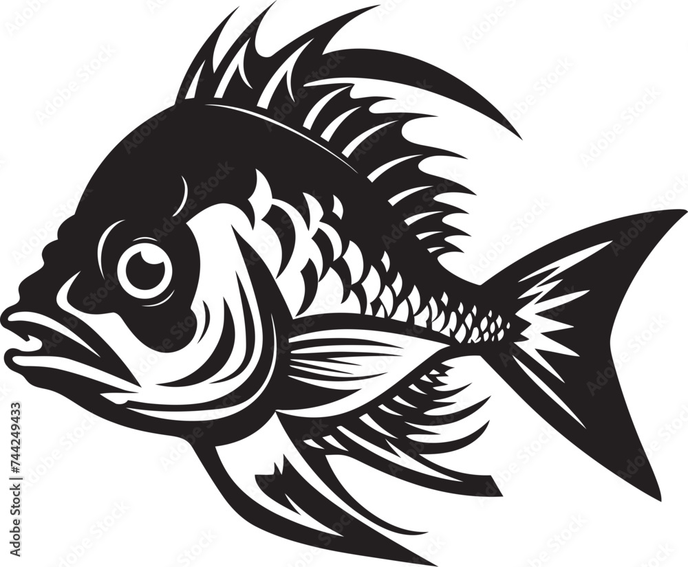Streamside Splendor Vector Tropical River Fish Designs in Black Nautical Nostalgia Black Vector Fish Clip Art Depicting Tropical Life Streamside Splendor Vector Tropical River Fish Designs in Black Nautical Nostalgia Black Vector Fish Clip Art Depicting Tropical Life