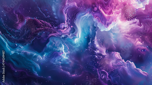 Nebular Whirl: Shades of Deep Sea and Dusk