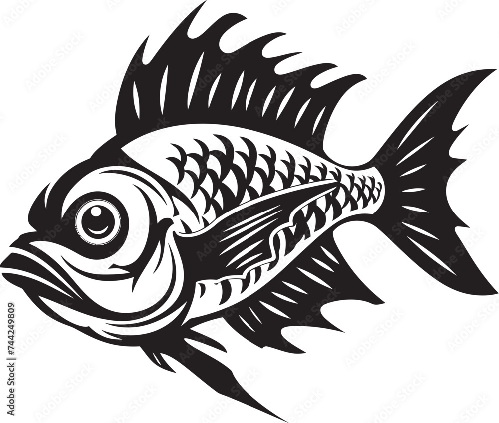 Aquatic Aesthetics Vector Tropical River Fish Renderings in Black Elegant Edges Black Vector Fish Outlines Aquatic Aesthetics Vector Tropical River Fish Renderings in Black Elegant Edges Black Vector Fish Outlines