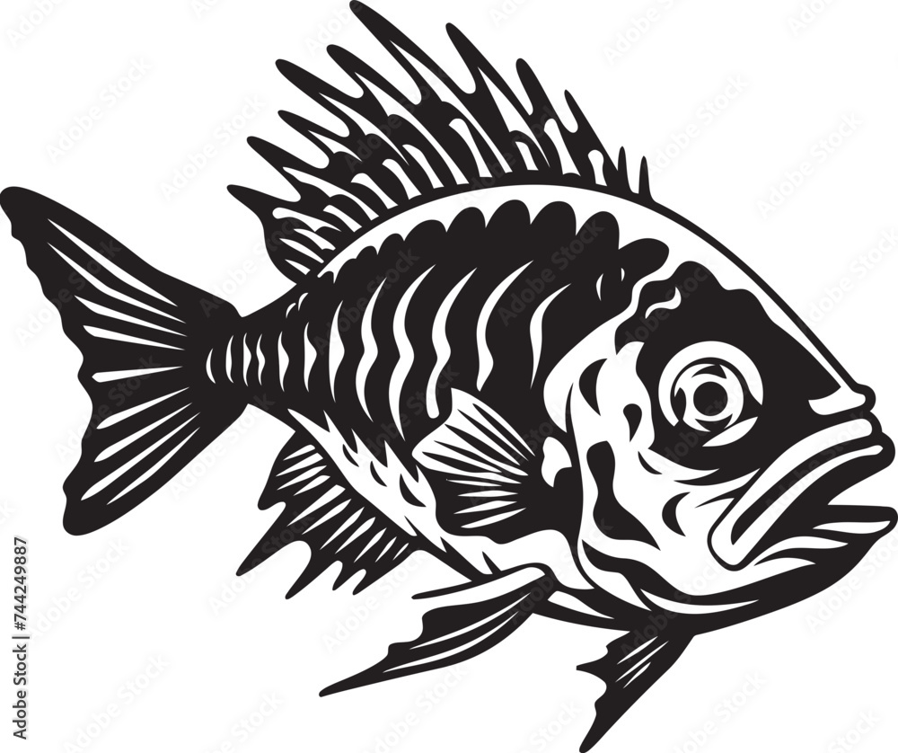 Inked Beauties Vector Tropical River Fish Sketches in Black Underwater Elegance Black Vector Fish Designs for Tropical Rivers Inked Beauties Vector Tropical River Fish Sketches in Black Underwater Elegance Black Vector Fish Designs for Tropical Rivers