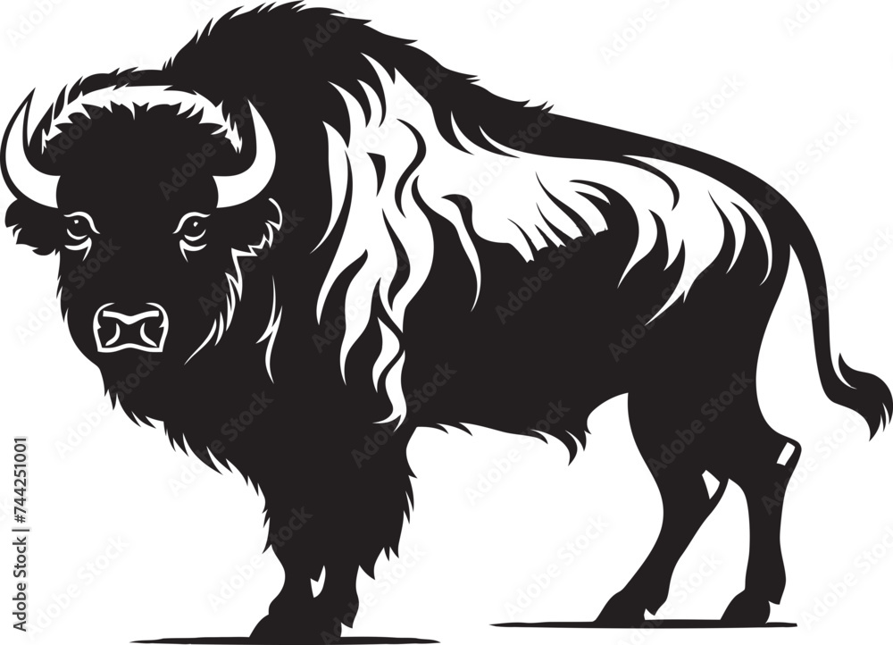 The Untamed Spirit Black Bison Vector Graphic Black and Primal The Undying Bison Silhouette The Untamed Spirit Black Bison Vector Graphic Black and Primal The Undying Bison Silhouette