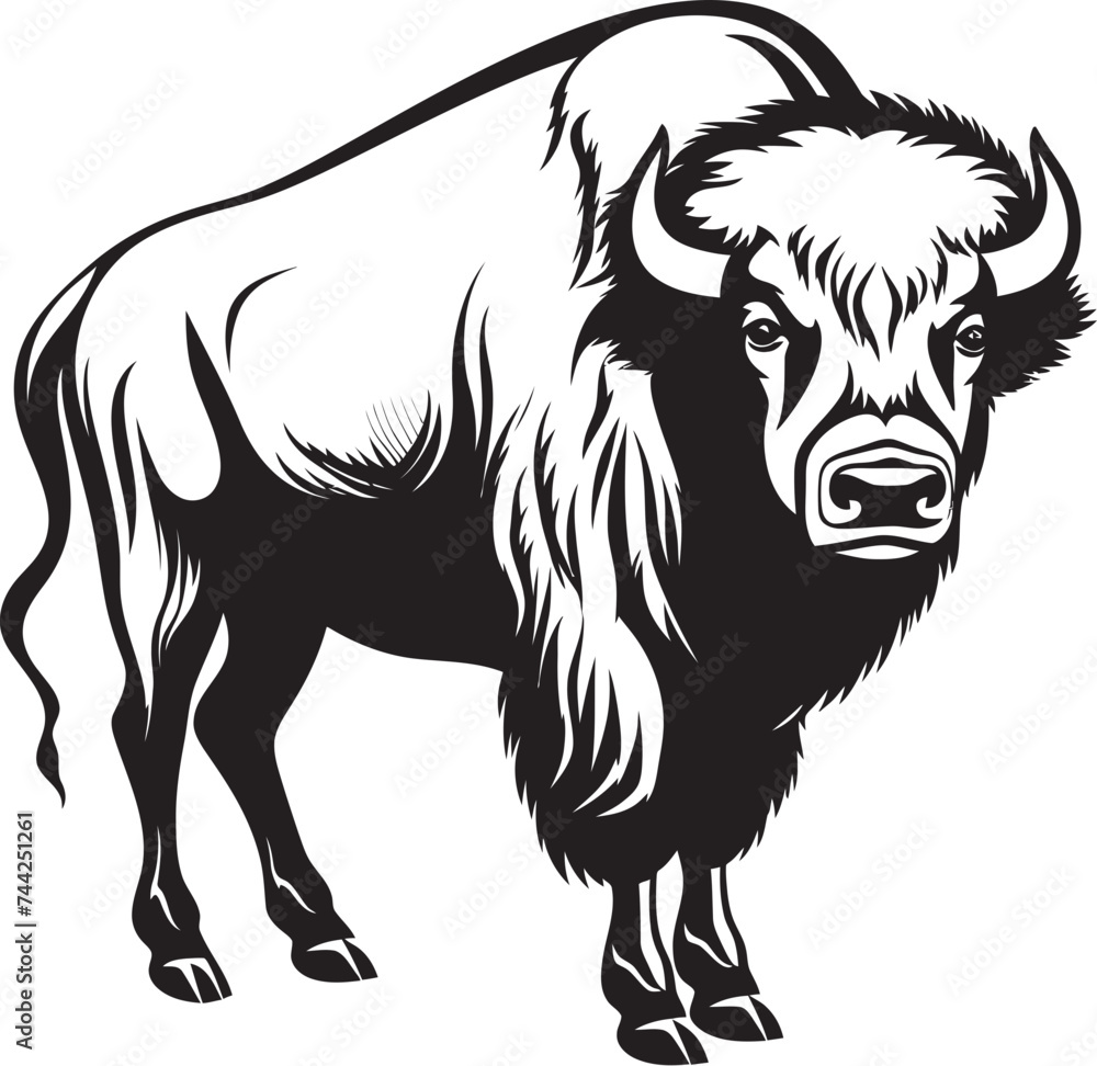 Black and Proud The Bison Logo Design Bison Buzz A Vector Icon with Bite Black and Proud The Bison Logo Design Bison Buzz A Vector Icon with Bite