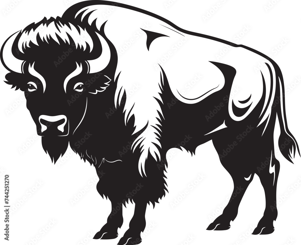 The Mighty Mini Black Bison Icon Bovine Boldness A Black Bison Logo Design