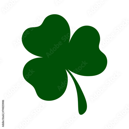 Green Clover leaf isolated on transparent background