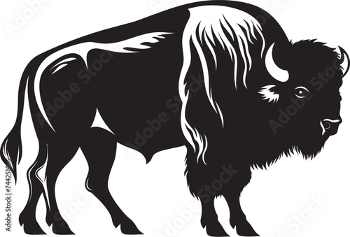 Great Plains Guardian Black Bison Logo Design Yellowstones Black Guardian A Bison Logo