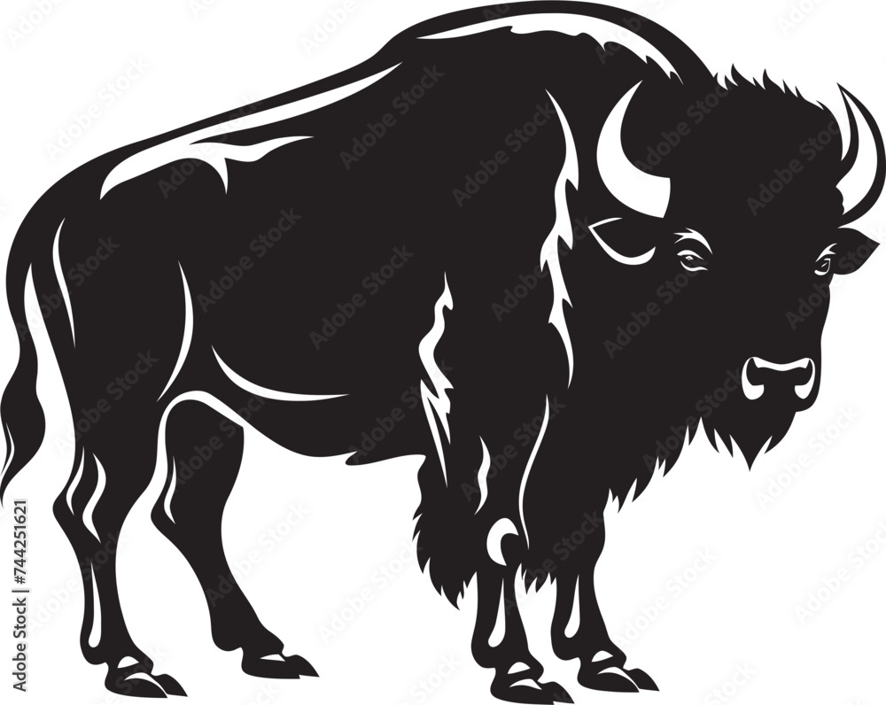 The Black Horned Hero A Bison Logo Design Get Your Brand Buffaloed Black Bison Logo