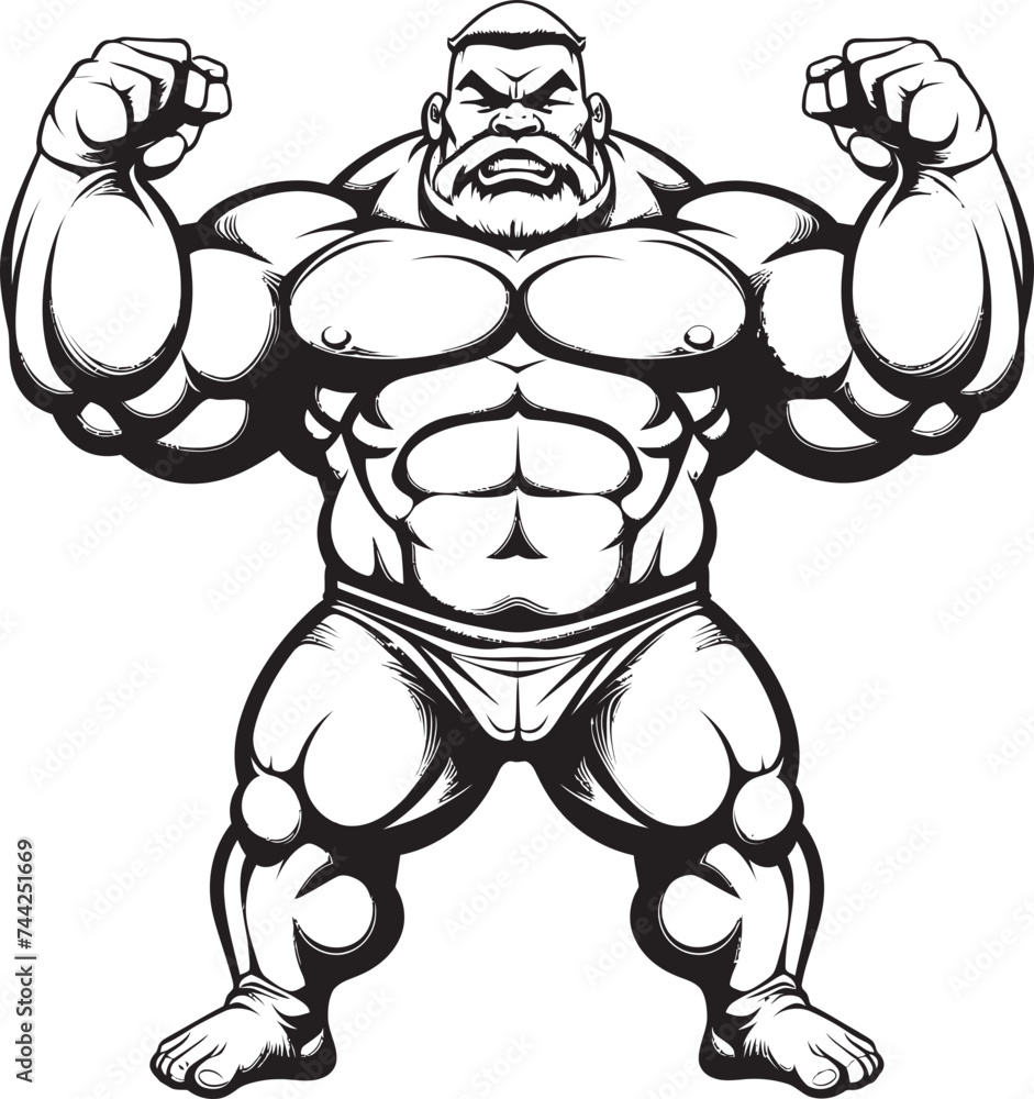 Flex Appeal When Muscles Meet Mirth in a Black and White Sketch Inked and Ironclad A Vector Icon of the Pumped Up Powerhouse Flex Appeal When Muscles Meet Mirth in a Black and White Sketch Inked and Ironclad A Vector Icon of the Pumped Up Powerhouse
