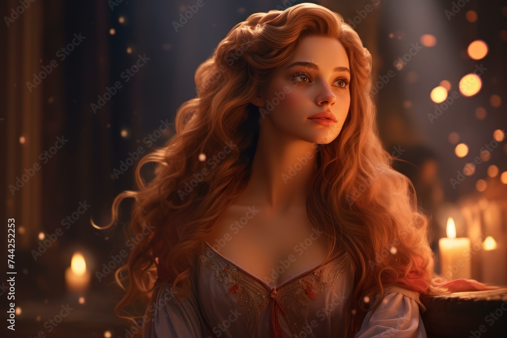 Cute sexy princess. Dress gold. Fictional person. Generate Ai Cute sexy princess. Dress gold. Fictional person. Generate Ai