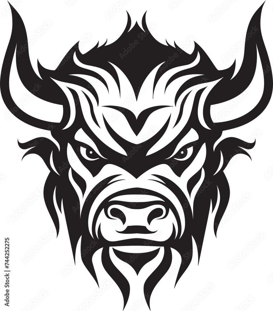 Resilience and Resolve A Bull Mascot for Overcoming Challenges Pioneering Spirit A Bull Head Icon for Trailblazing Brands 5