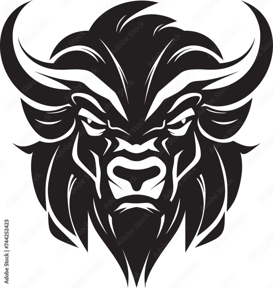 Unleash Your Brands Strength A Black and White Bull Mascot Stoic and Stylish A Modern Bull Mascot for the Ages Unleash Your Brands Strength A Black and White Bull Mascot Stoic and Stylish A Modern Bull Mascot for the Ages