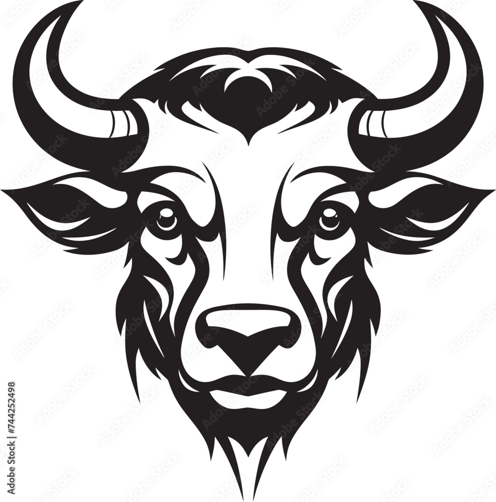 Resilience and Resolve A Bull Mascot for Overcoming Challenges Pioneering Spirit A Trailblazing Black and White Mascot