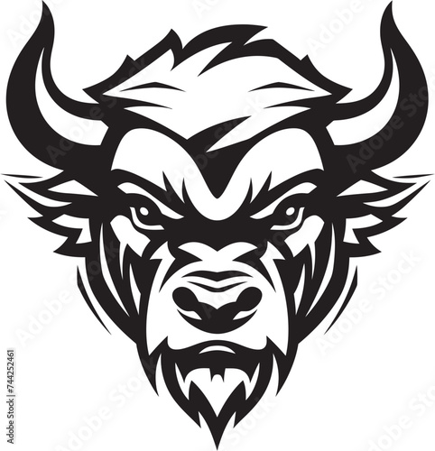 Bovine Bliss A Peaceful Bull Head for Tranquil Brands Headstrong and Hoovesome A Bull Mascot with Charm