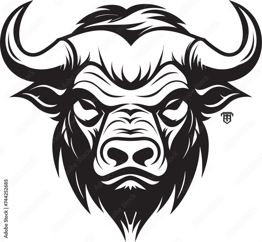 Bovine Brand Builder A Bull Mascot Head for Lasting Impact Moo ving Forward with Confidence A Black and White Bull Icon Bovine Brand Builder A Bull Mascot Head for Lasting Impact Moo ving Forward with Confidence A Black and White Bull Icon