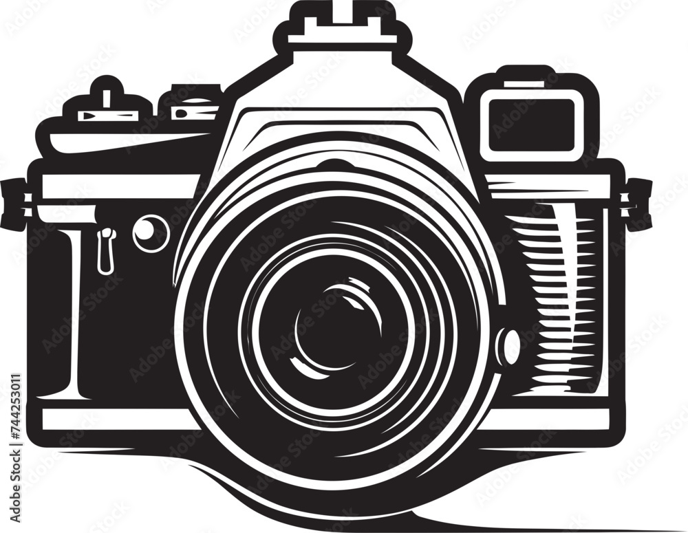 A Whimsical Click Black Camera Line Art Design Line Art Adventures Camera Icon Vector A Whimsical Click Black Camera Line Art Design Line Art Adventures Camera Icon Vector