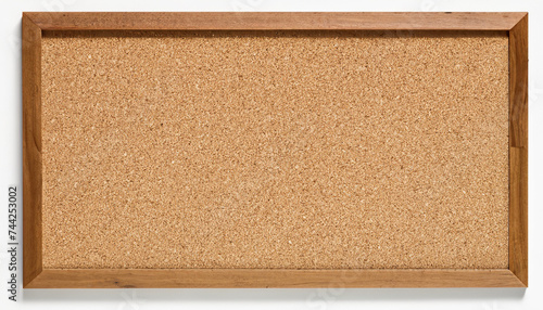 blank corkboard/bulletin board with a wooden frame photo