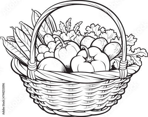 Veggie Basket Bonanza Garden Fresh Coloring Fun